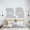 Funny Princess Leia and Han Solo Inspired "I Love You"/"I Know" Vinyl - Light Gray