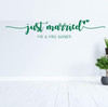 'Just Married' Car Window Decal with Mr. and Mrs. - Green