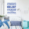 Volleyball Wall Decal 'Trade For Nothing' - Blue