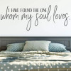 'I Have Found The One Whom My Soul Loves' Wall Decal for Spouses - Charcoal