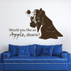 Snow White Evil Queen Witch with Poisoned Apple Vinyl Wall Decal - Brown