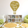 'Oh the Places You'll Go' Hot Air Balloon Wall Decal -  Gold