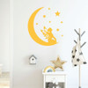 Fairy with Moon and Stars Wall Decor - Yellow