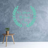 Personalized Teacher with Wreath Wall Decal - Turquoise