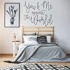 'You & Me Against The World' Marriage Wall Decal - Gray