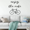 'Enjoy The Ride' Bicycle Wall Decal - Dark Gray