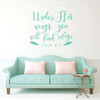 Psalm 91:4 'Under His Wings You Will Find Refuge' Wall Decal - Mint