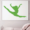 Personalized Gymnastics Wall Decal with Custom Name - lime Green