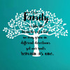 Family tree wall decal with branches quote vinyl wall sticker for living room