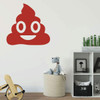 Poop Emoji Wall Decal - Red
