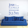 Jesus Christ Resurrection Quote Wall Decal- Easter Decoration - Blue