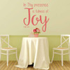 Psalm 16:11 'In Thy Presence is Fullness of Joy' Wall Decal - Pink