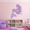 Mermaid with Custom Name Vinyl Wall Decal - Lilac