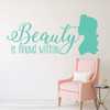Beauty and the Beast 'Beauty is Found Within' Quote Wall Decal - Turquoise