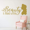 Beauty and the Beast 'Beauty is Found Within' Quote Wall Decal - Gold