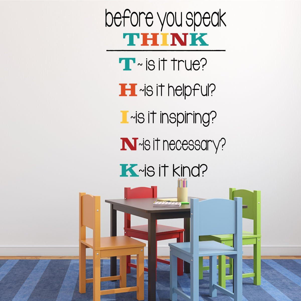 Classroom Rules Wall Decal - Motivational Quotes Vinyl Sticker For School Decor