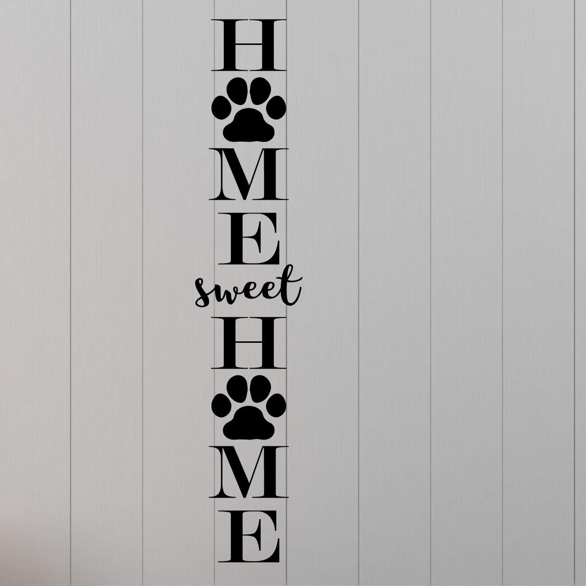 Home Sweet Home with paw prints vinyl wall decal for dog lovers