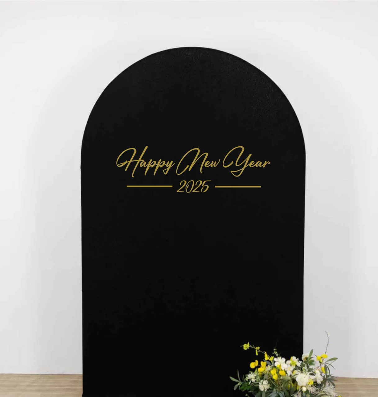 Happy New Year vinyl decal displayed on a wall for a fresh start celebration