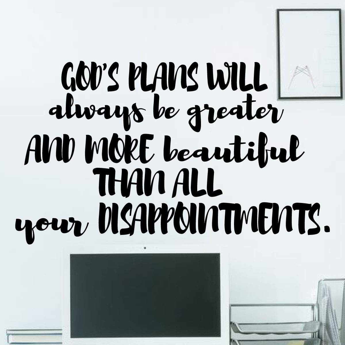 God's Plan spiritual lettering vinyl wall decal