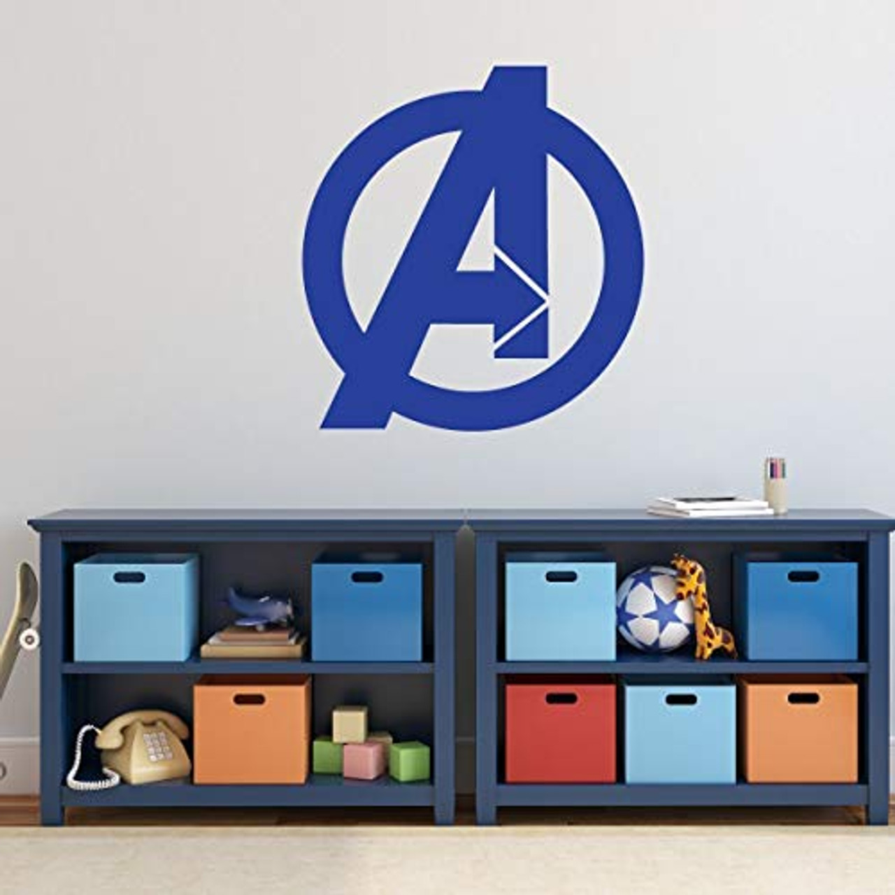 Marvel Avengers Logo Full Colour High Quality Wall Sticker 11-130 cm (52  inch) ⋆ Bespoke Graphics