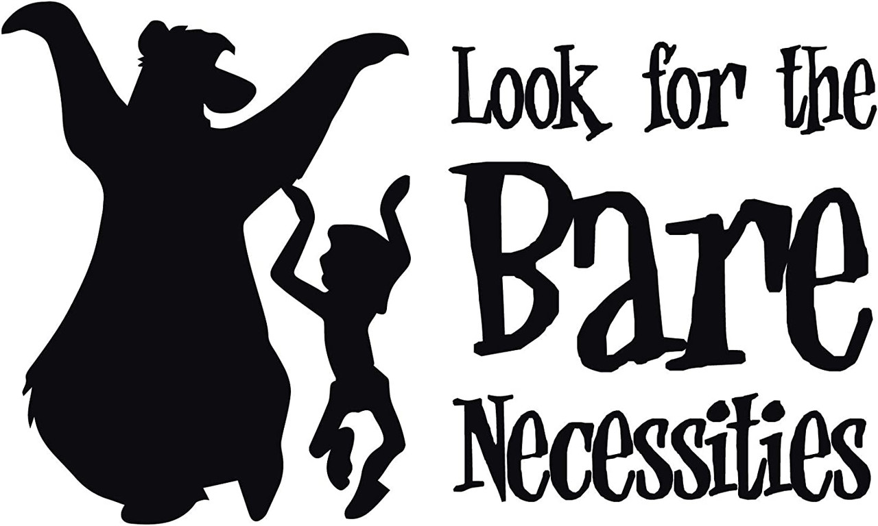 Jungle Book Quote 'Look for The Bare Necessities' Vinyl Decal