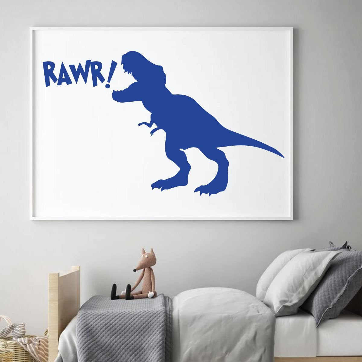 Autocollant Mural T-Rex Rigolo - Panneau Déco Dinosaure Pour Chambre - Idée Cadeau