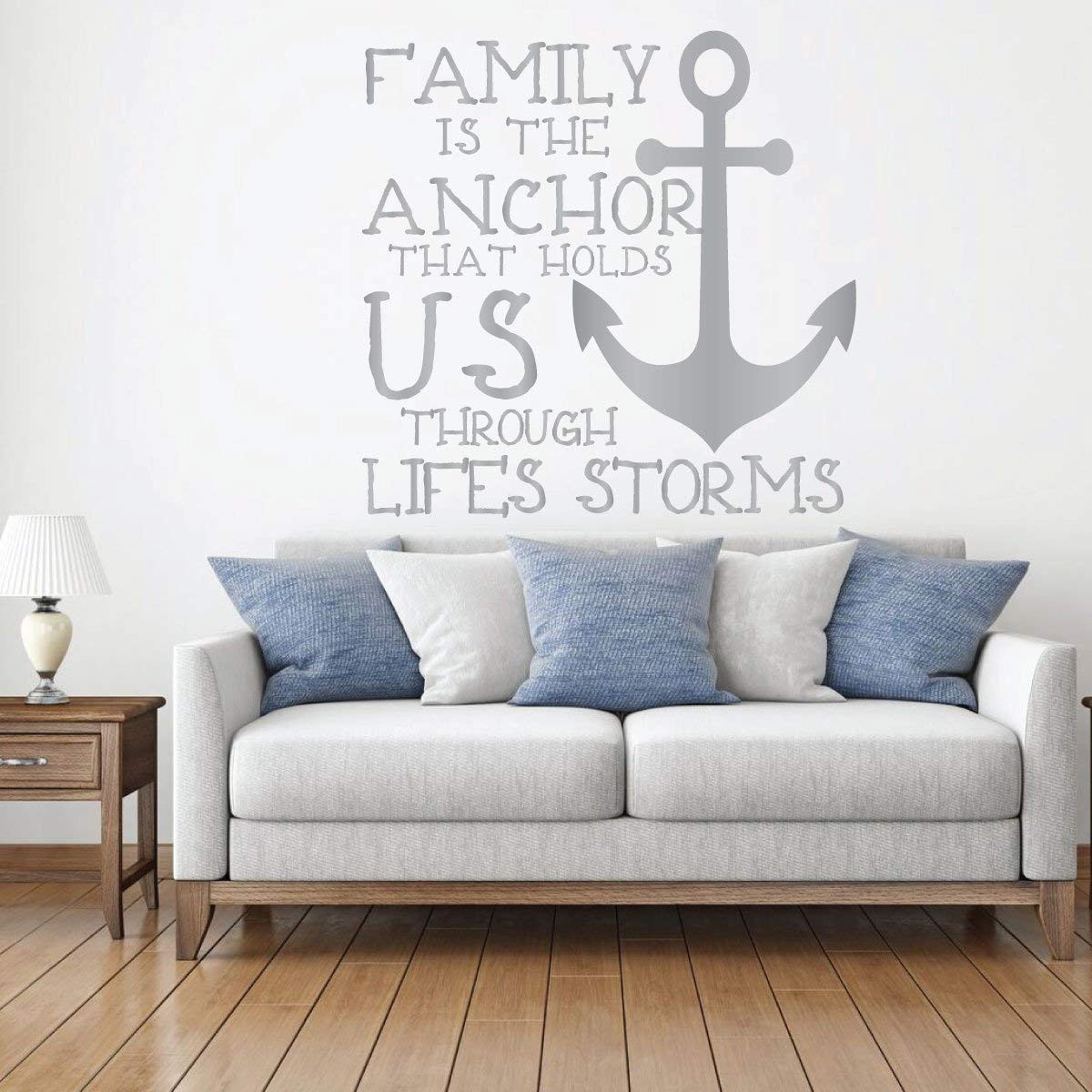 Nautical Anchor Wall Decal With Quote - Vinyl Sticker For Boys Room, Nursery, Or Bedroom 2 thumbnail image