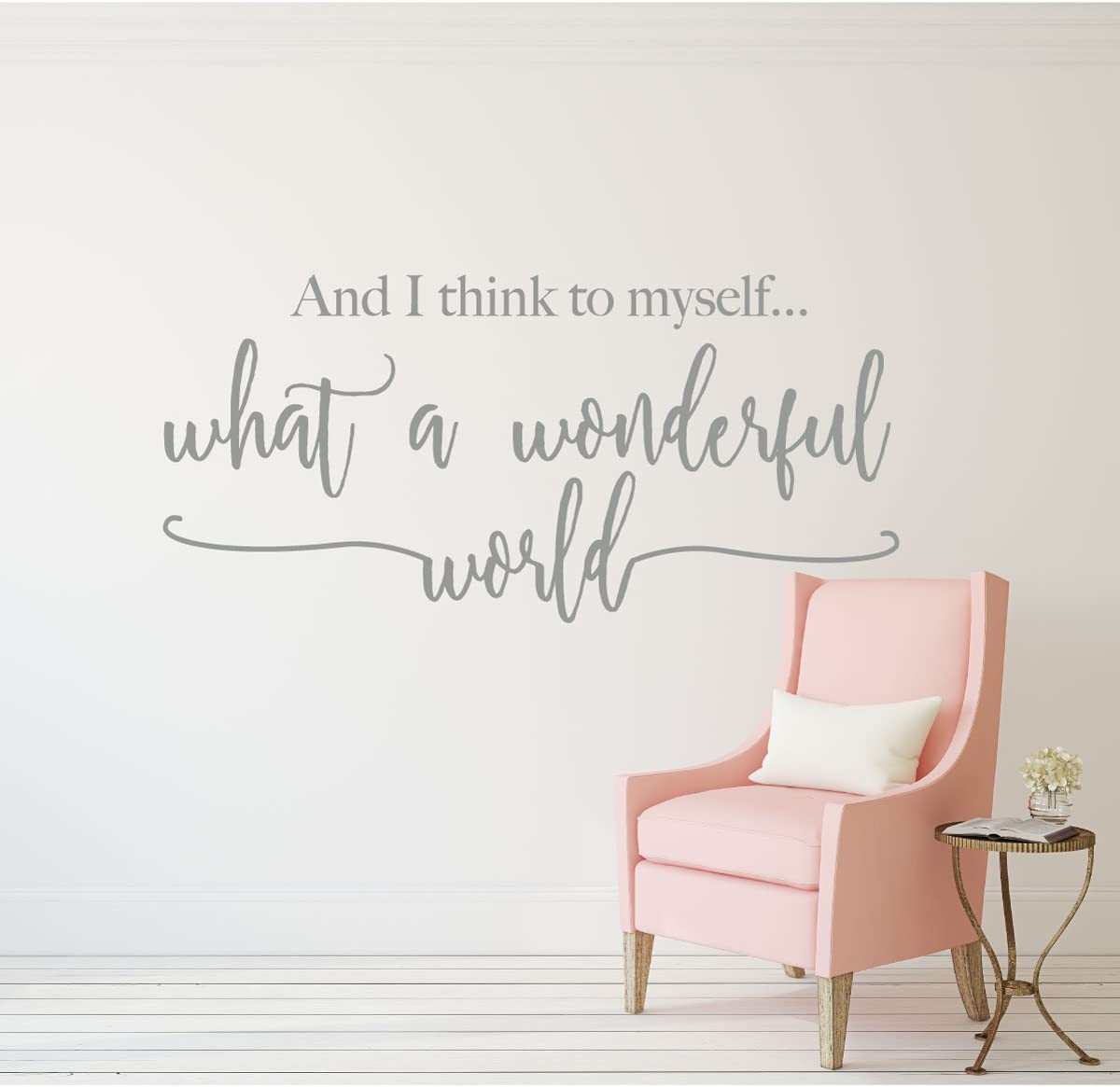 What a Wonderful World wall decal in a different color variation