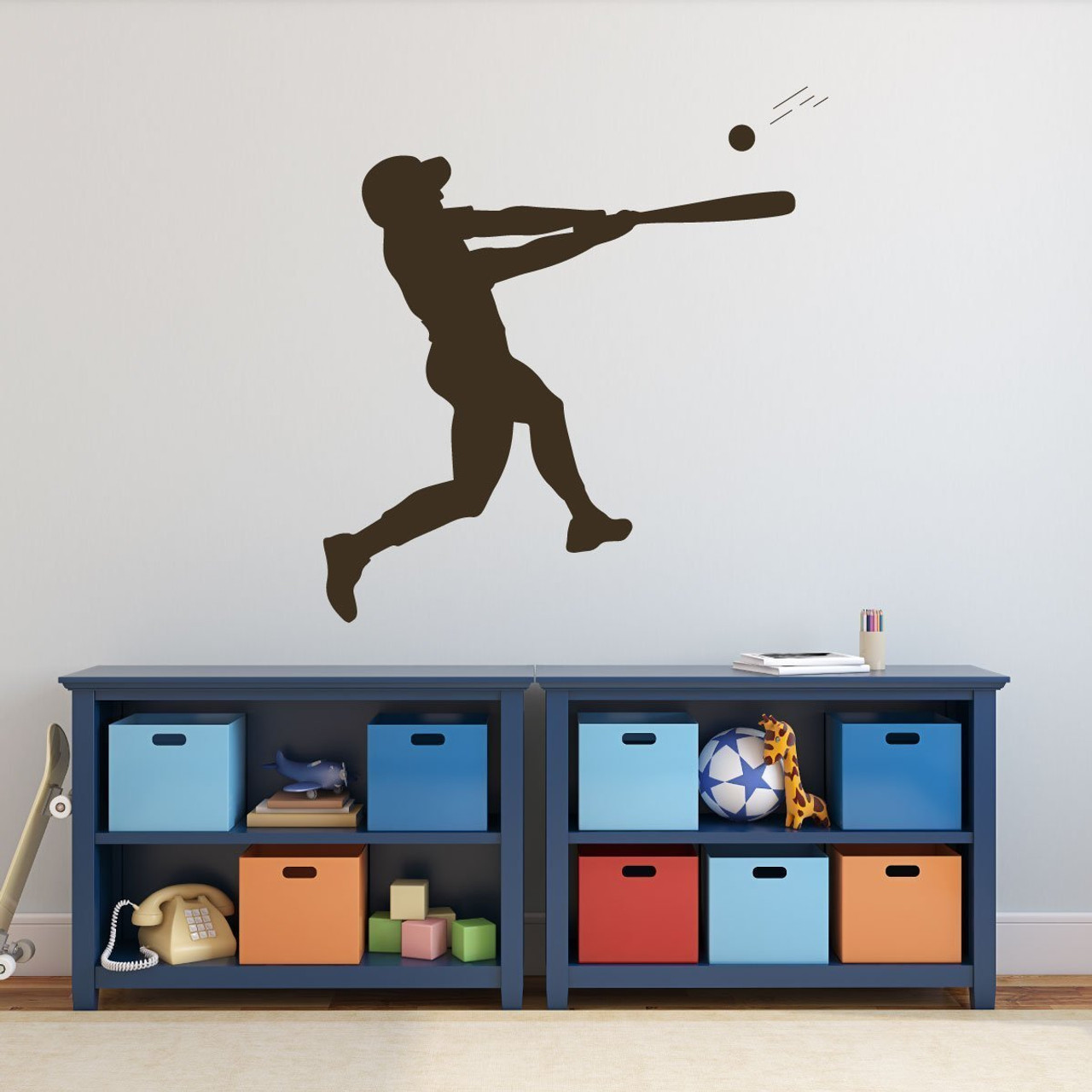 baseball player batting silhouette