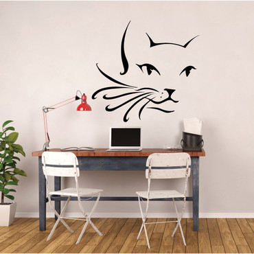 Cat Face Wall Decal