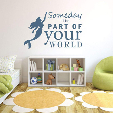 Little Mermaid Quote Wall Decal - Navy Blue