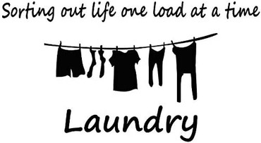 'Sorting Out Life' Laundry Wall Decal - Black