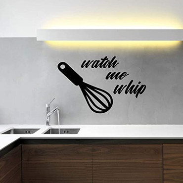 'Watch Me Whip' Kitchen Wall Decor - Black