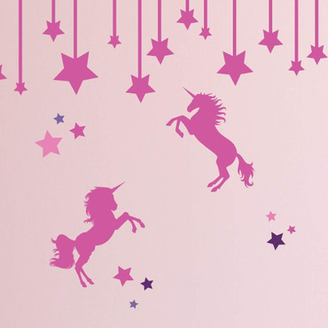 Be a Unicorn Quote, Full Wall Mural Vinyl Decal for Girl's Bedroom or Baby Nursery Decor