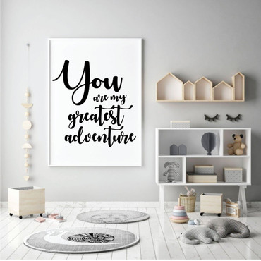 Children Wall Decal - You Are My Greatest Adventure - Vinyl Decorations for Boy's Bedroom, Playroom or Study Area