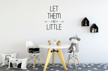 Children's Wall Decal - "Let Them Be Little" Quote - Vinyl Decoration for Boy's or Girl's Playroom, Bedroom - Baby Nursery Decor