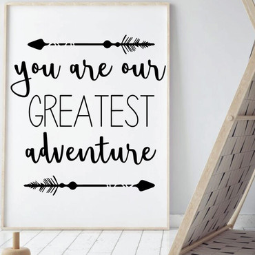 Children's Wall Decal - You Are Our Greatest Adventure - Vinyl Decorations for Boys Or Girl's Bedroom, Playroom or Study Area