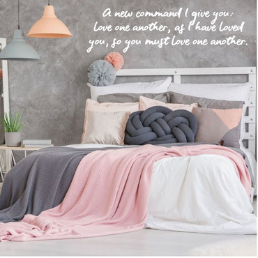 Christian Wall Decal - A New Command I Give You - Vinyl Scripture and Religious Home Decor - Church Decoration