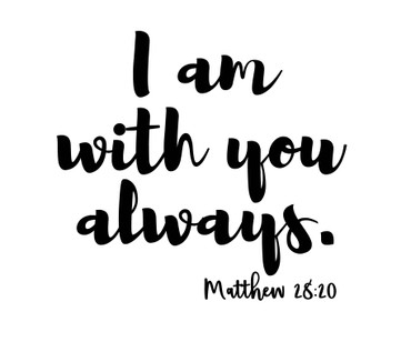 Christian Wall Decal - I Am with You Always - Vinyl Scripture and Religious Home Bathroom Decor - Church Decoration