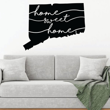 Connecticut Wall Decal - State Silhouette Vinyl Art for Home Decor, Living Room or Family Room Decoration