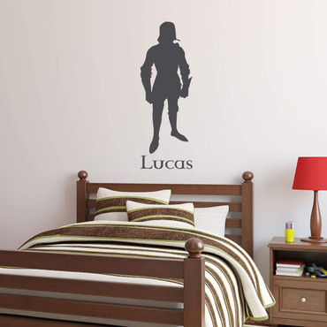 Customized Name Medieval Knight Wall or Window Vinyl Decal for Boy's or Girl's Bedroom, Playroom, Birthday Party