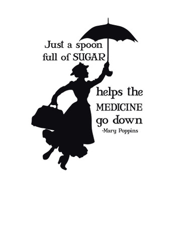 Mary Poppins Quote A Spoon Full of Sugar Makes The Medicine Go Down