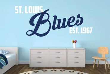 Blues with Est Date Vinyl Wall Decal