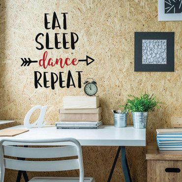 Eat, Sleep, Dance, Repeat Vinyl Wall Decal Sticker