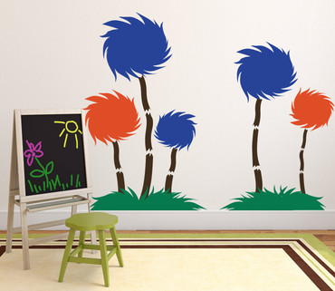Full Wall Mural of Tufted Trees