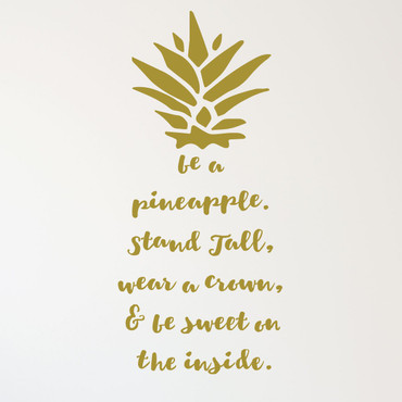 Pineapple Quote Vinyl Wall Sticker