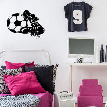 Soccer Ball and Cleats Wall Decal Sports Gifts