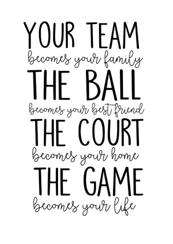 Sports Themed Quote Your Team Becomes Your Family Vinyl Wall Decal