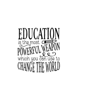 Vinyl Wall Decal Quote Education is Powerful