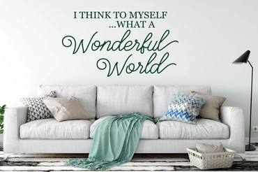 Vinyl Wall Decal Song Lyrics Quote What a Wonderful World from Louis Armstrong